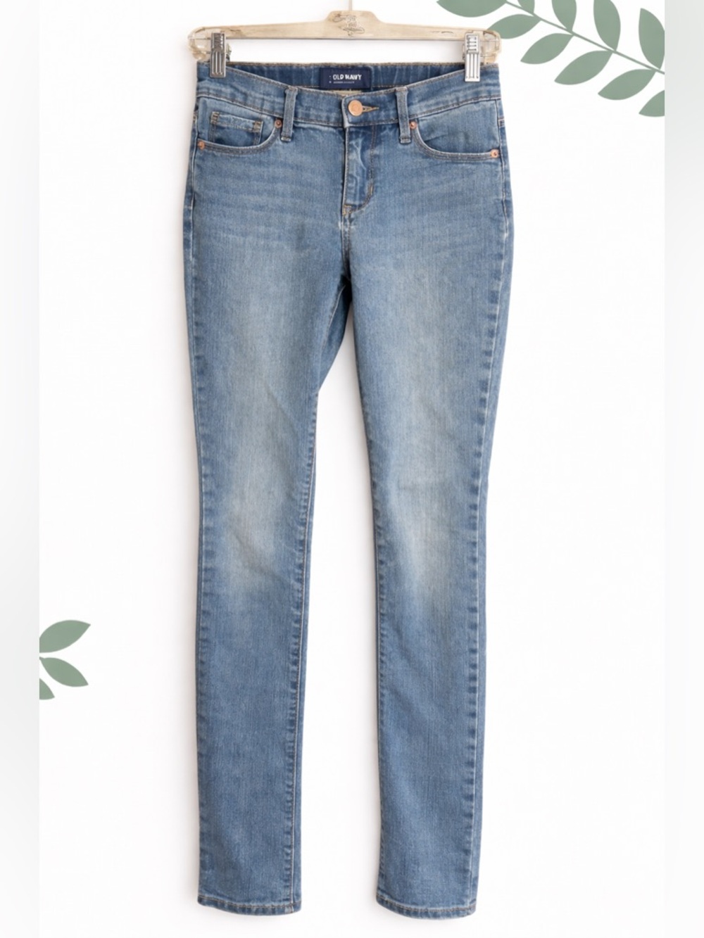 Old Navy Skinny Jeans Light Wash High Stretch 12 Slim